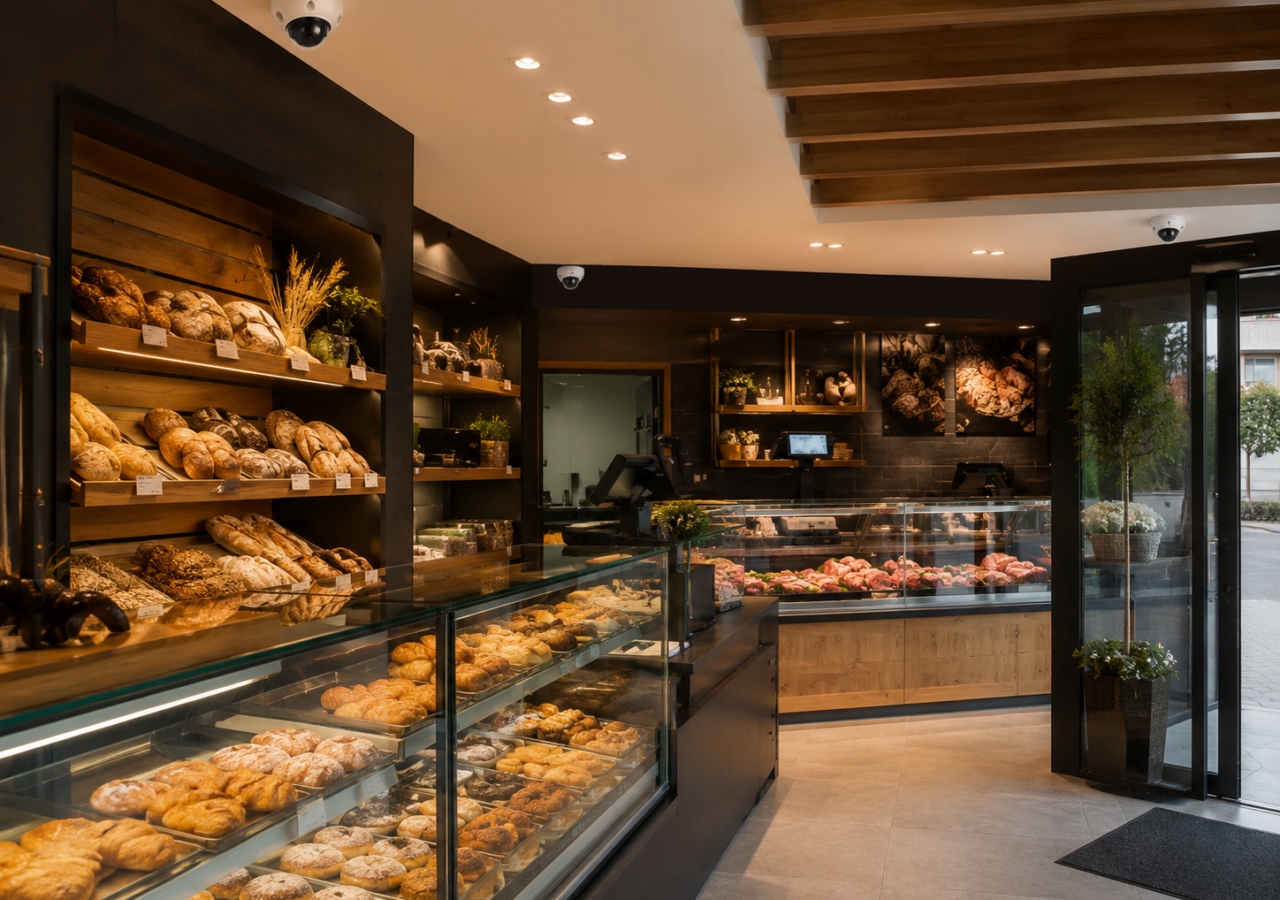 Vidéosurveillance et alarme pour boulangerie à Paris et en Île-de-France